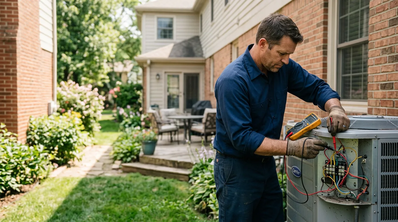 HVAC technician working near Titusville, PA